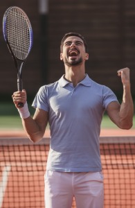 Teniszmérkőzés győzelme